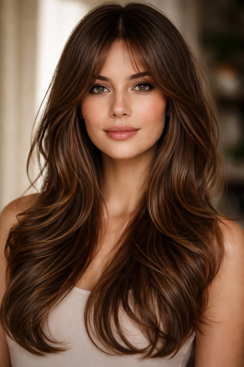 25 Long Haircuts For Women With Every Hair Type 4 Hair with curtain bangs and long layers framing the face