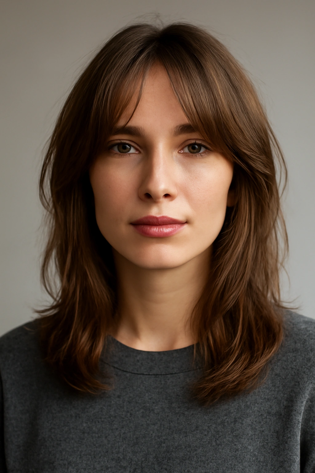 25 Hairstyles For Women Sorted By Length 11 Shoulder-length hair with curtain bangs framing the face