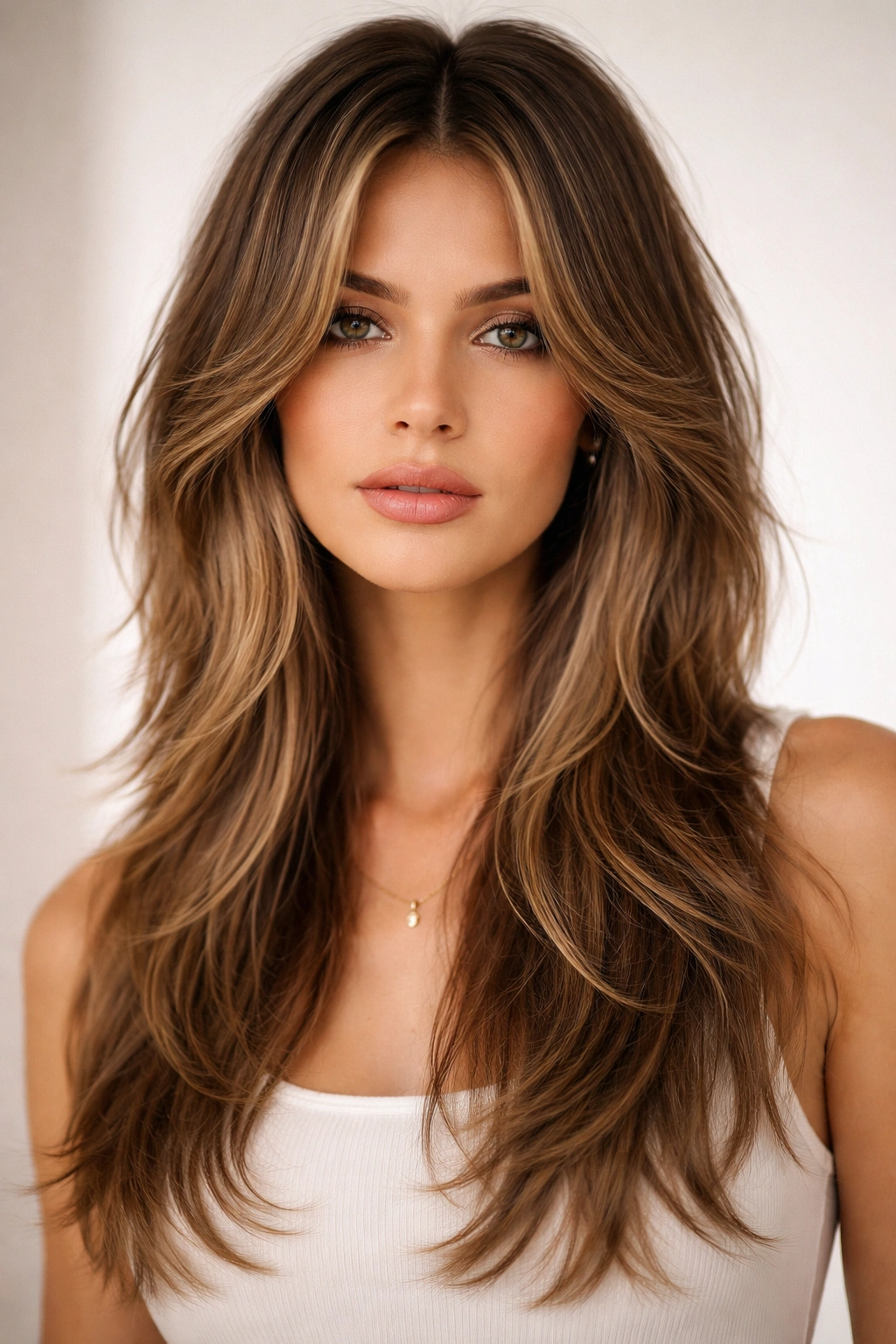 20 Wolf Cut Hairstyles Women Are Obsessed With 5 Curtain-framed wolf cut with center part on medium-length hair