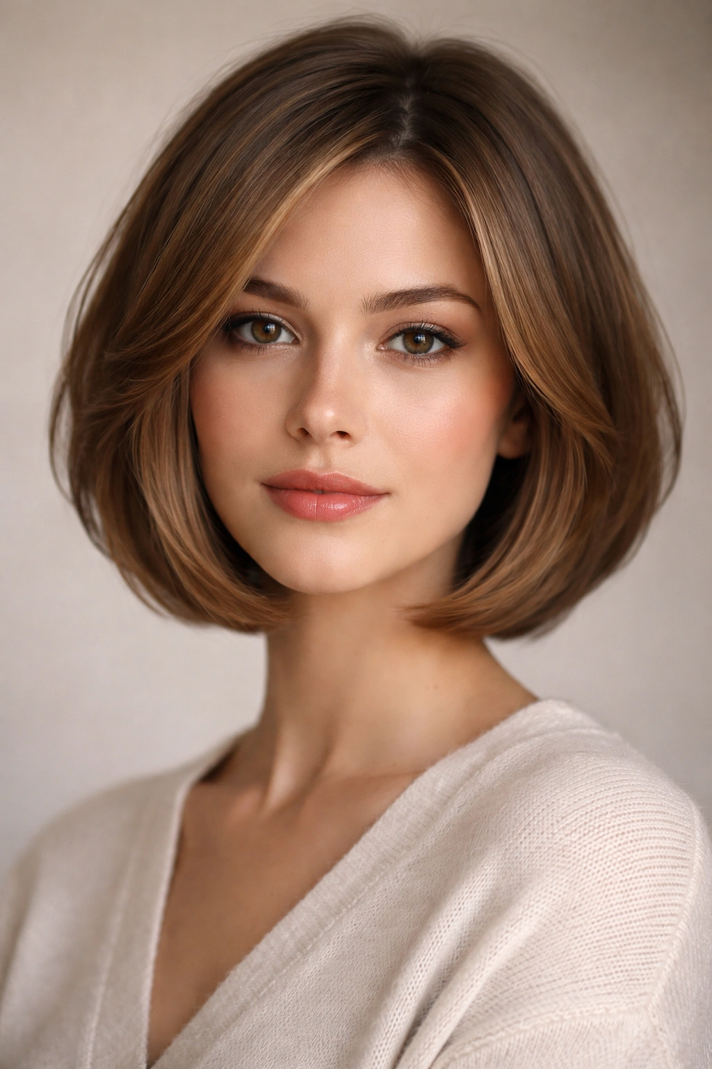 20 Long Face Haircuts Women Keep Requesting 12 Curved bob hairstyle with front face-framing pieces