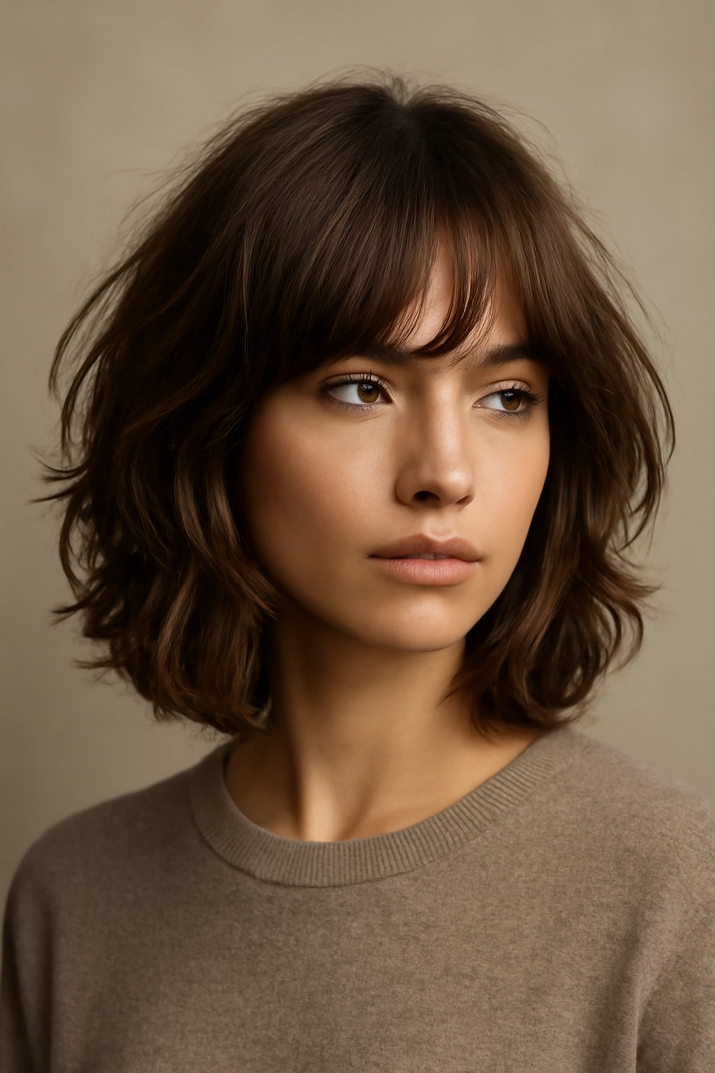 20 Shaggy Styles That Make Your Hair Look Effortlessly Good 17 Shag haircut with curved face-framing layers framing the face