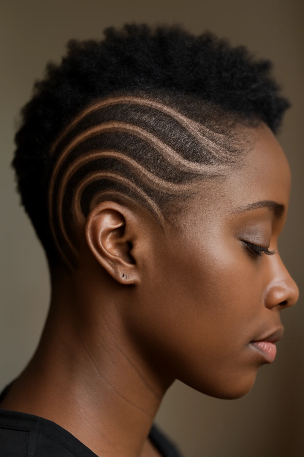 10 Line Design Hairstyles Black Women Are Wearing 3 Close-up curved line designs along scalp