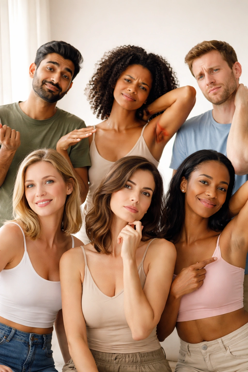Diverse group of people showing varied outcomes from laser hair removal