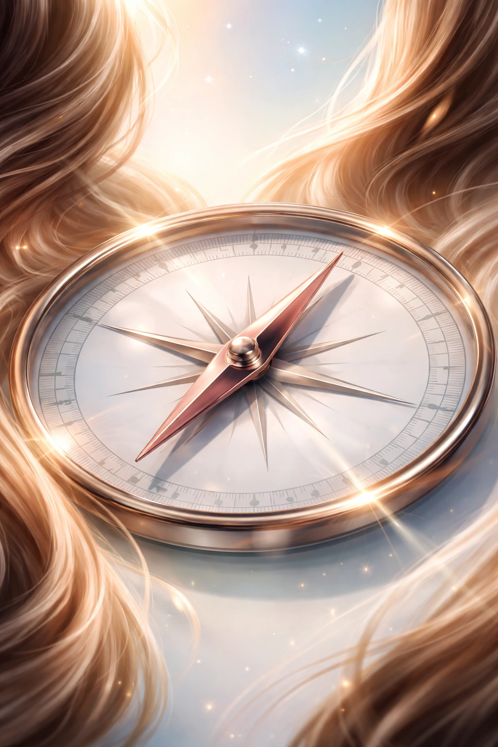 Abstract compass symbolizing choosing the right Brazilian straightening decision