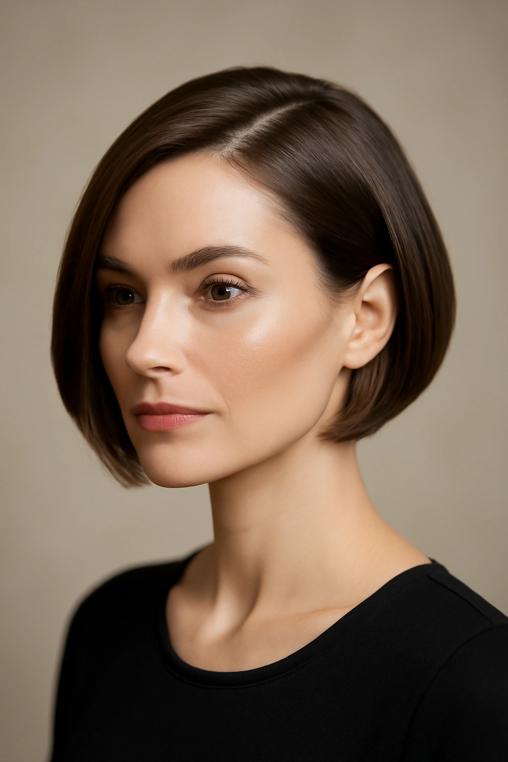 10 Polished Short Hairstyles for Any Formal Event 9 Chin-length bob with a deep side part, sleek and elegant