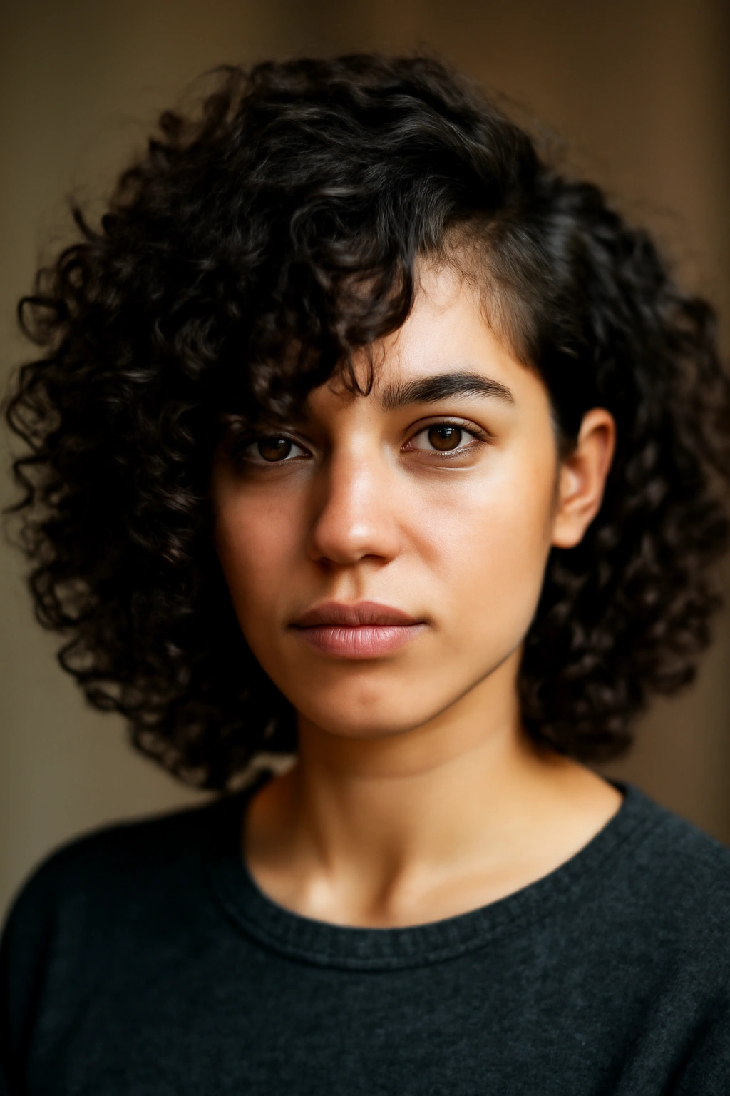 10 Curly Fringe Styles That Frame Your Face Perfectly 11 Deep side part with voluminous fringe on curls.
