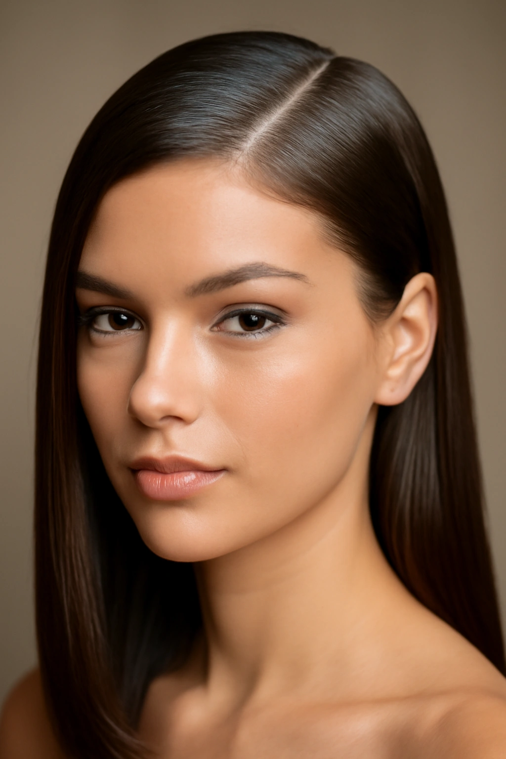 12 Adorable Homecoming Hairstyles for Medium Hair 12 Sleek deep side part with metallic root shimmer