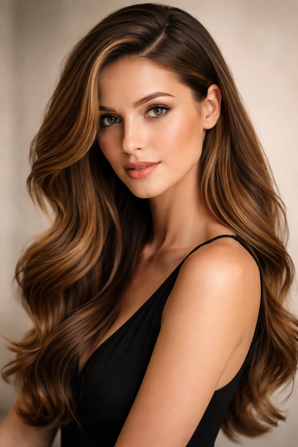 15 Flattering Hairstyles For Long Oval Faces 9 Hair with deep side part and waves creating width and dimension.
