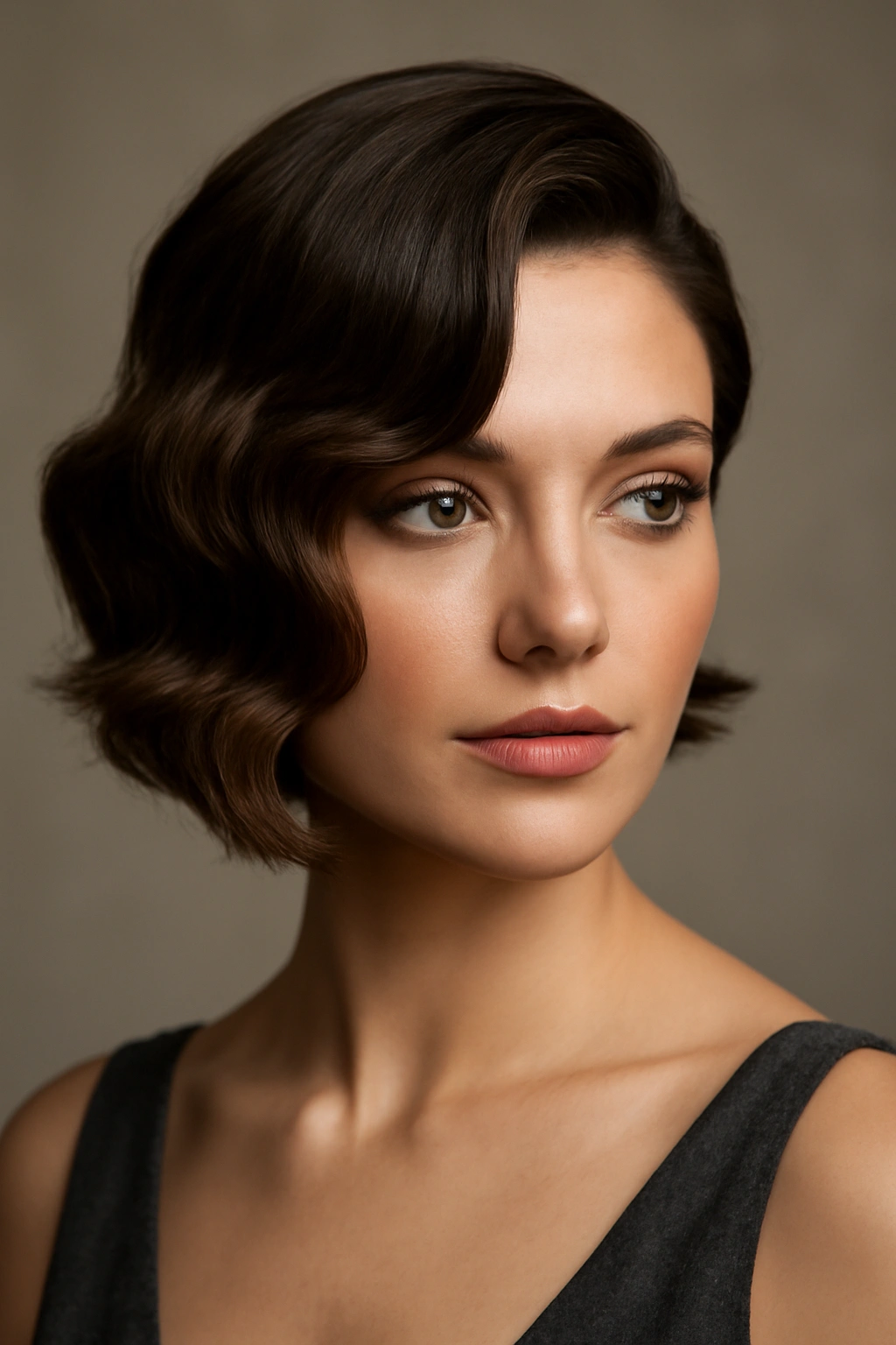 Going to Prom With Short Hair? 10 Styles to Try 9 Dramatic deep side-swept waves on a short-to-medium hairstyle.