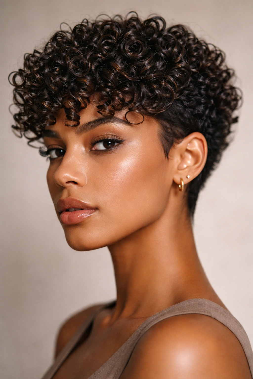 10 Curly Crop Haircuts For A Fresh Bold Look 10 Close-up of defined curls in a crop with clear separation