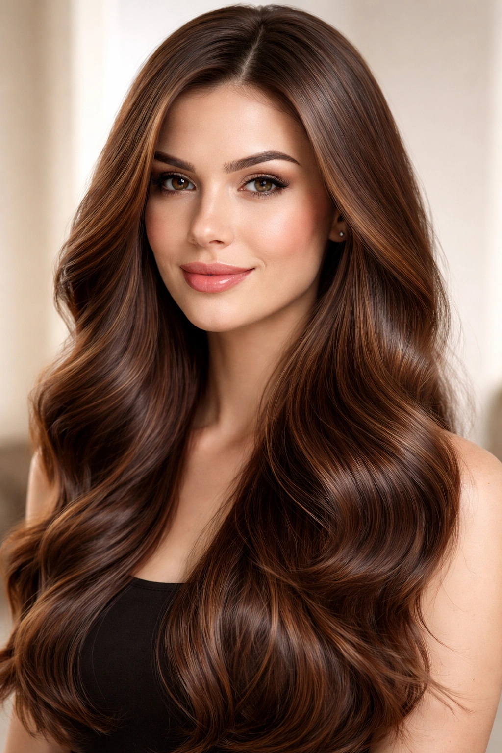 Color-treated hair with rich hue and healthy shine