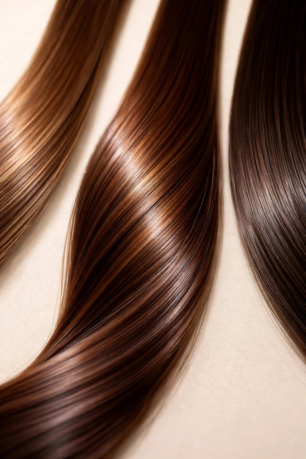 Hair strand with mid-tone demi-permanent color