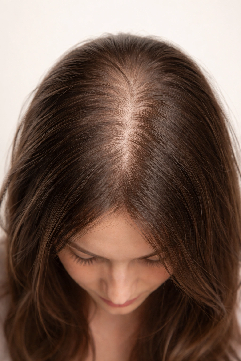 Diffuse hair thinning across the scalp during pregnancy