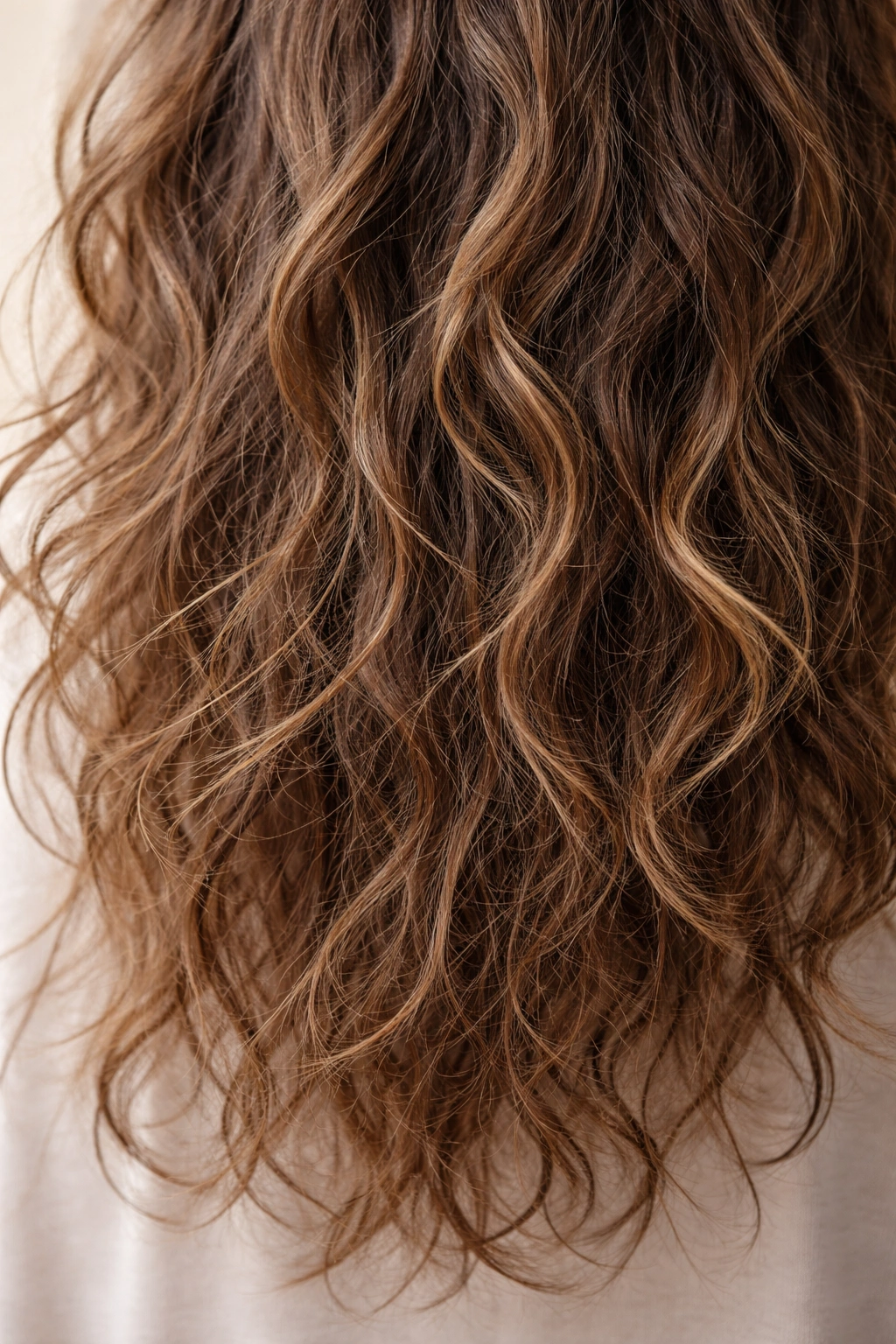 Frizzy wavy hair showing common diffusing mistakes