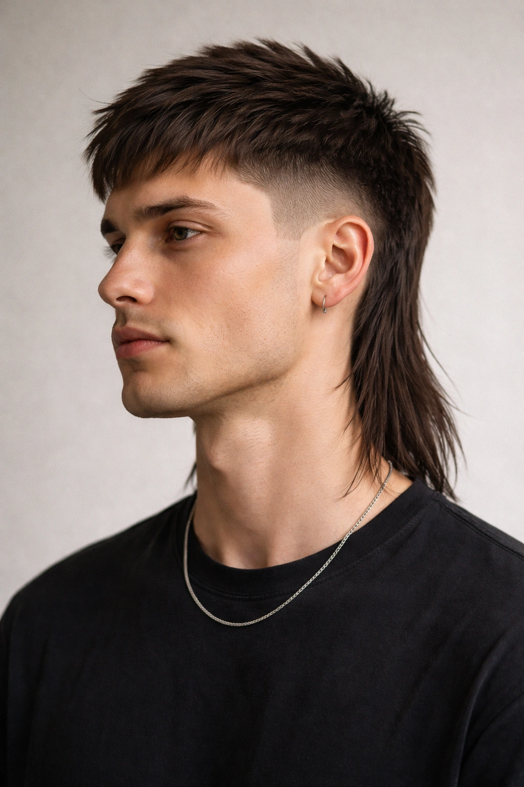 12 Straight Hair Mullet Cuts That Actually Work 5 Portrait of disconnected mullet showing a clear separation between top and back