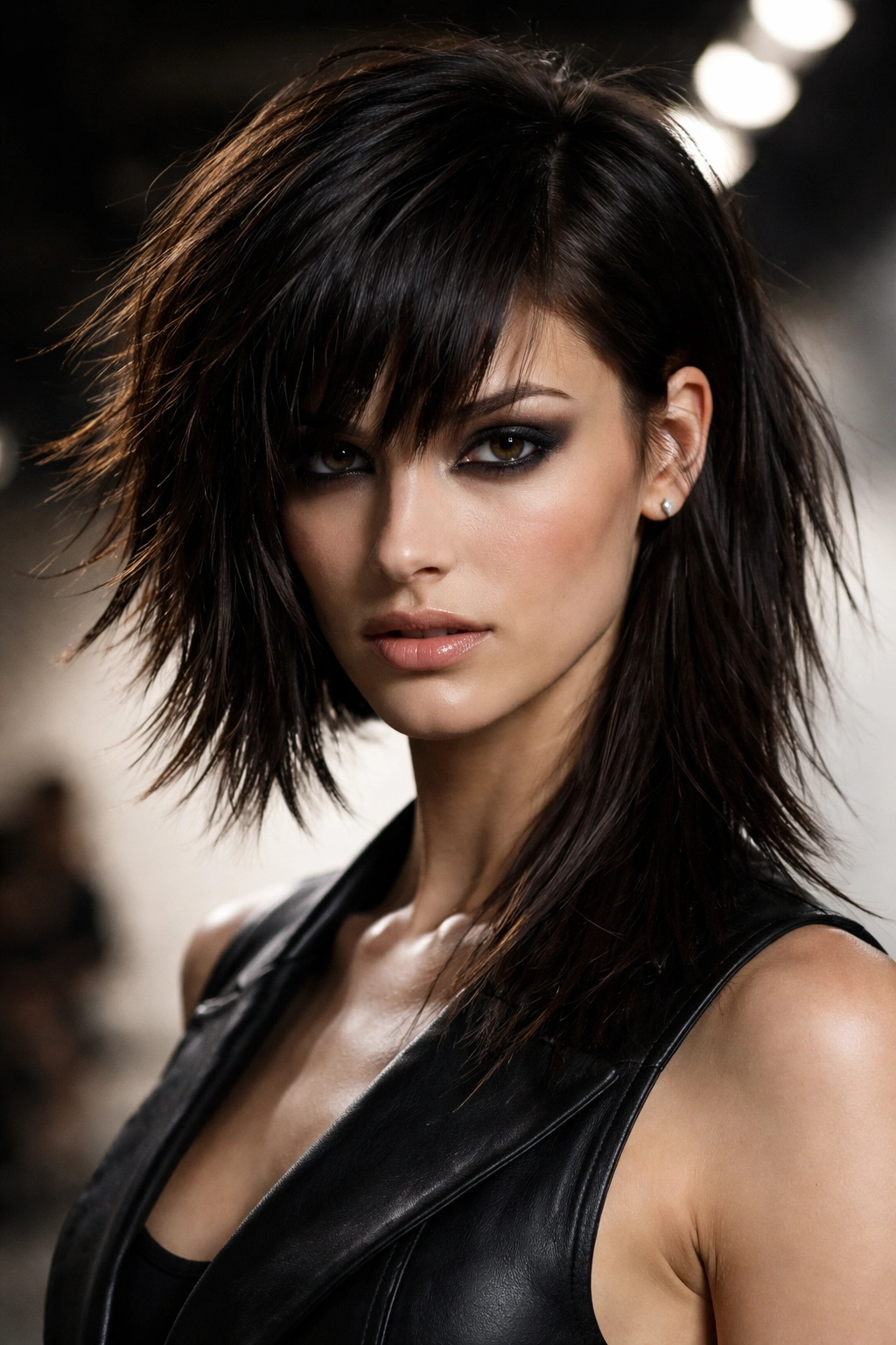 10 Uneven Bob Haircuts For An Edgy Statement 6 Disconnected shag with severe asymmetry showing unblended lengths and high-fashion edge.