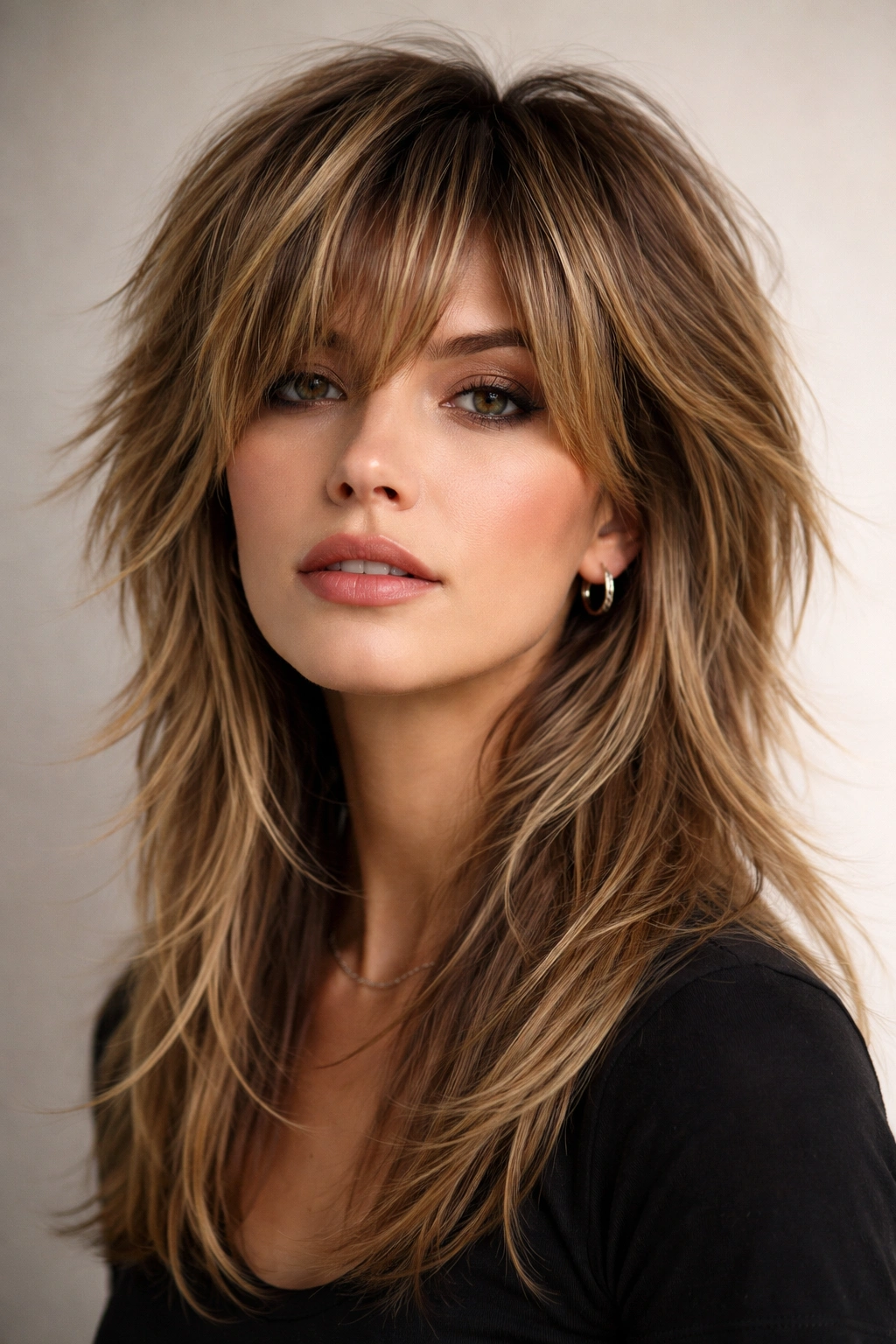 12 Medium Shag Styles For Thick Or Fine Hair 8 Portrait of disconnected shag layers with short top and longer bottom for bold contrast