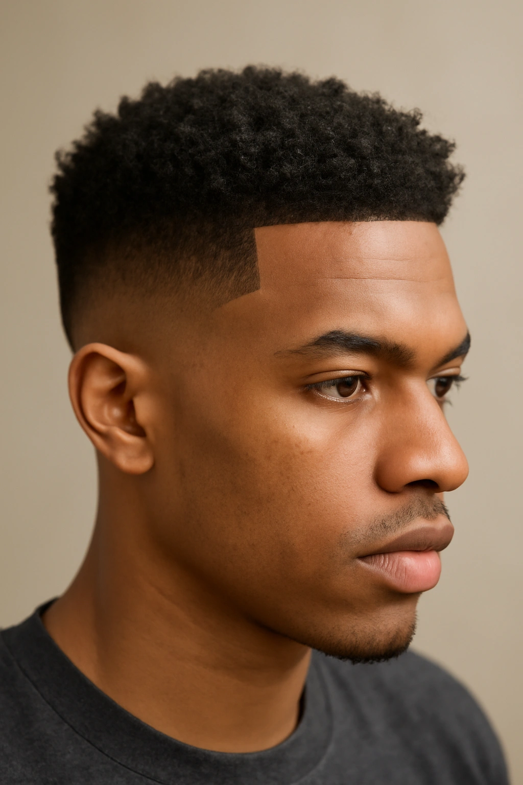 12 Wash and Go Haircuts for Busy Mornings 9 Portrait showing a defined line between very short sides and longer textured top