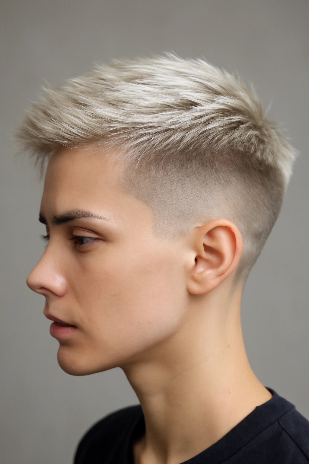 15 Short Haircut and Color Combos Worth Trying Together 11 Disconnected undercut with icy blonde hair