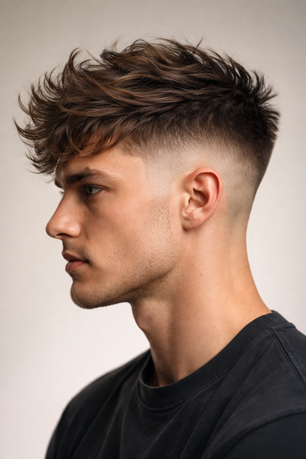 Side profile of a disconnected undercut with a textured top