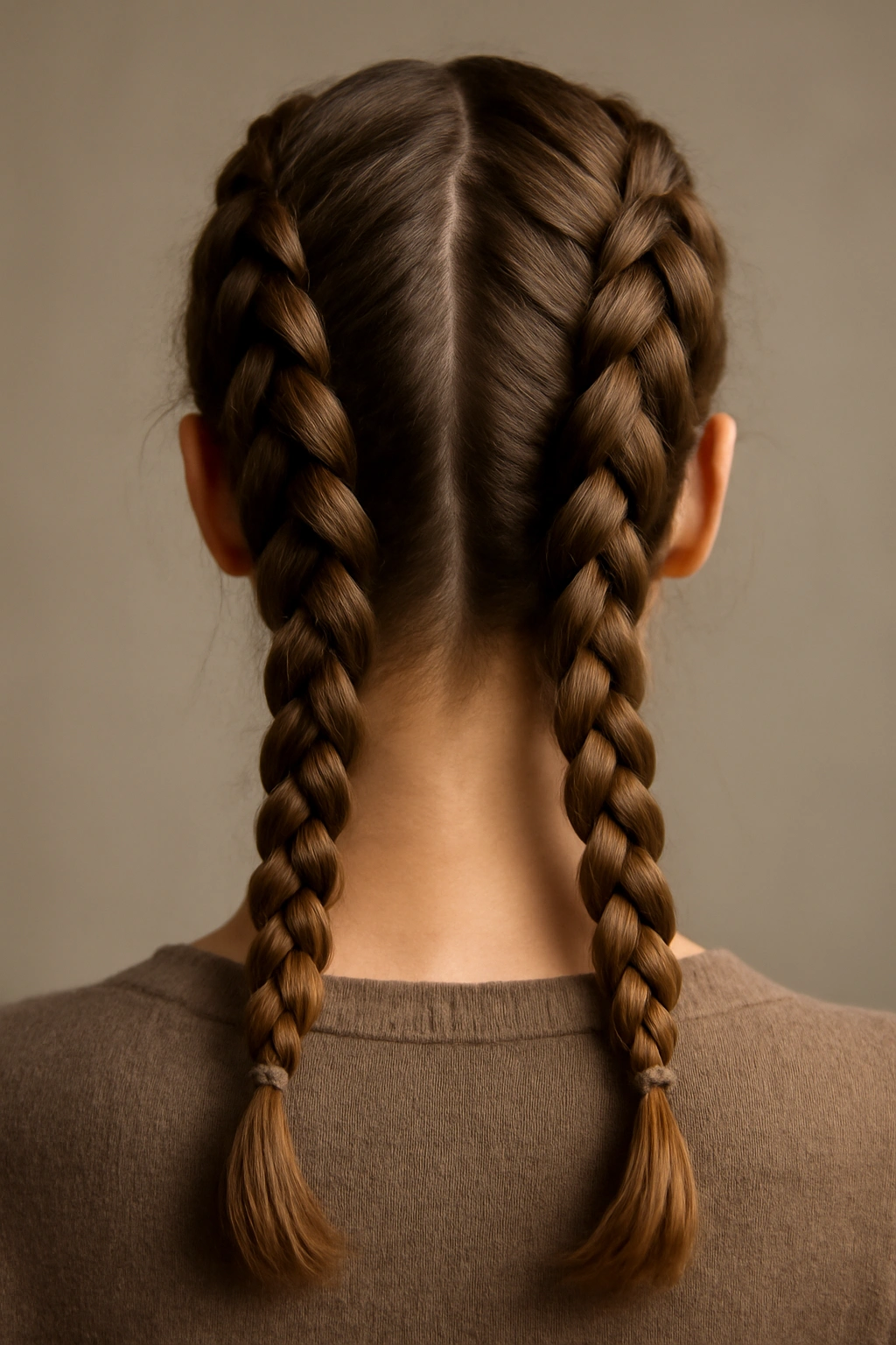 18 Braided Hairstyles for the Office and Weekends 3 Symmetrical double Dutch braids running down the head