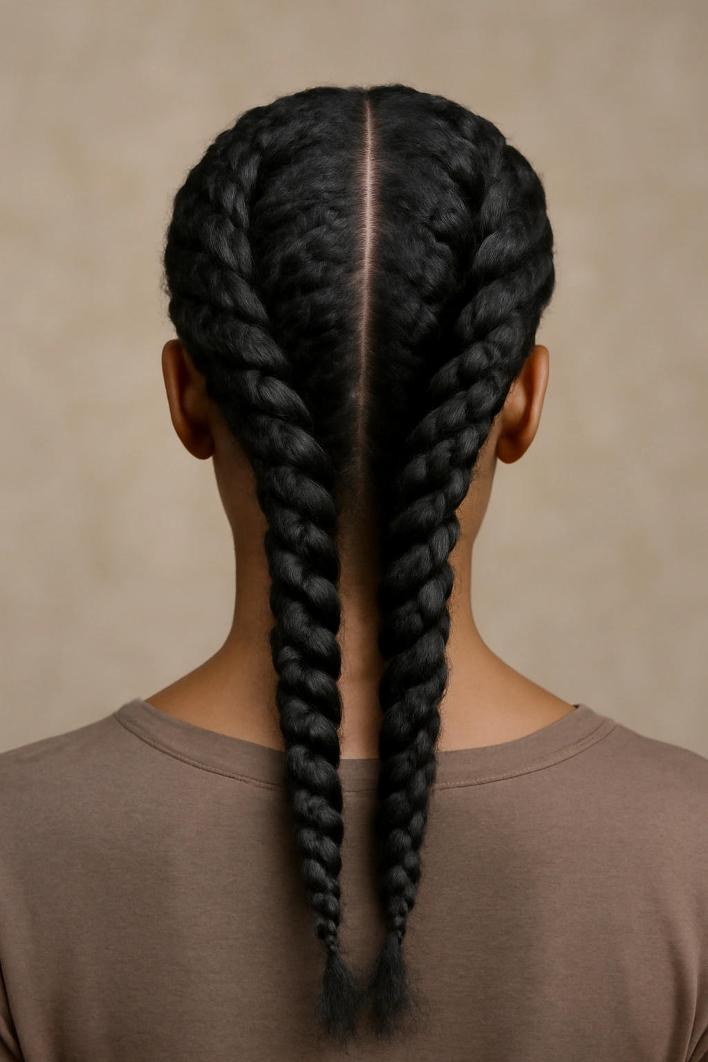 10 Flat Twist Styles Every Natural Hair Woman Needs 10 Two thick flat twists braided together into a center-back braid down the head