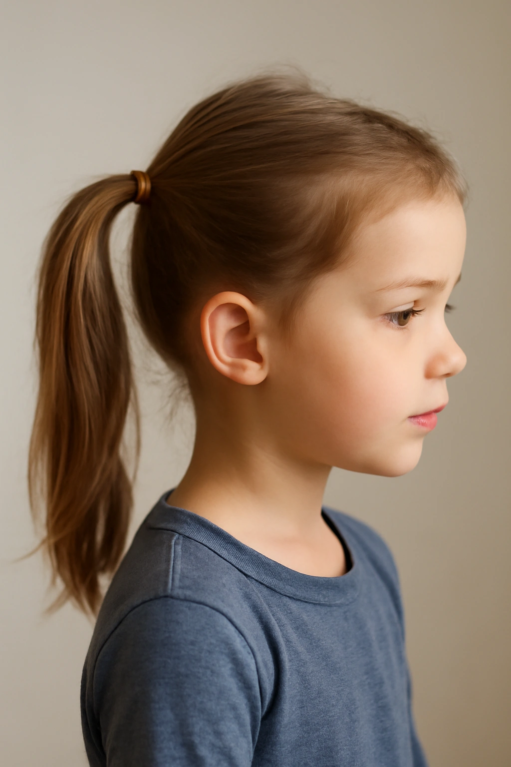 8 Easy Ponytail Hairstyles That Keep Up With Kids 3 Child with two ponytails stacked vertically for added security