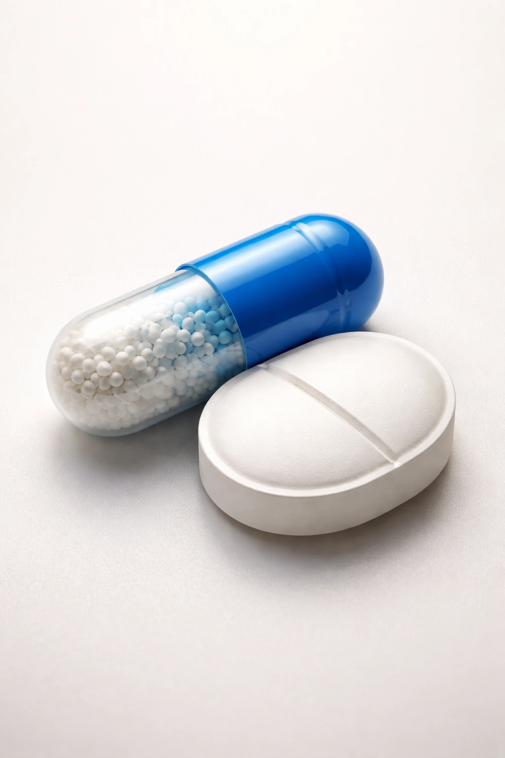 Overlapping pills illustrating drug interactions and contraindications