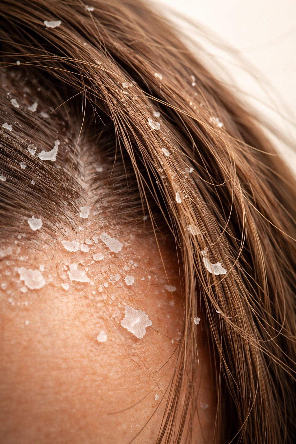 Dry brittle hair with flaky scalp
