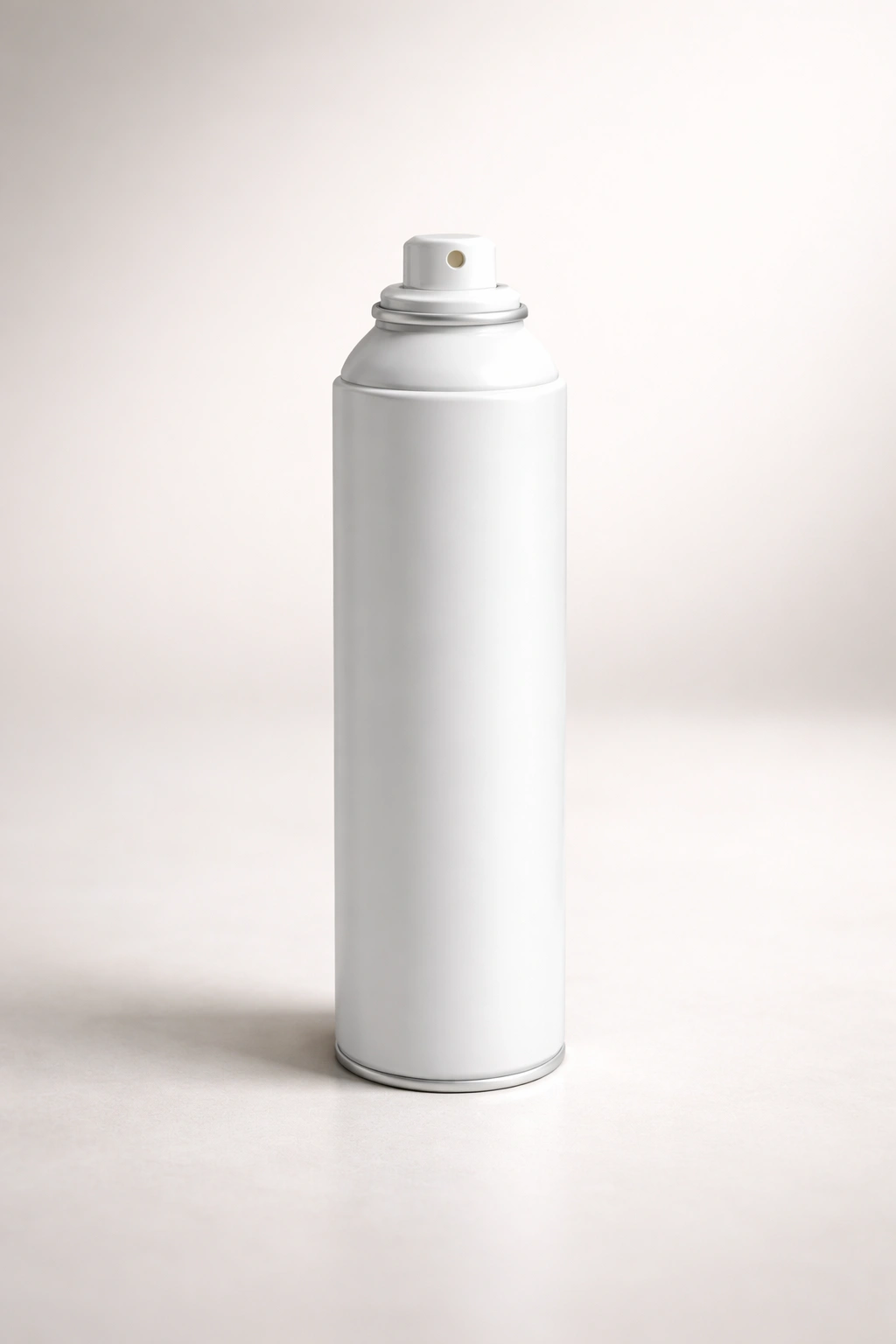 Isolated aerosol can silhouette on plain background