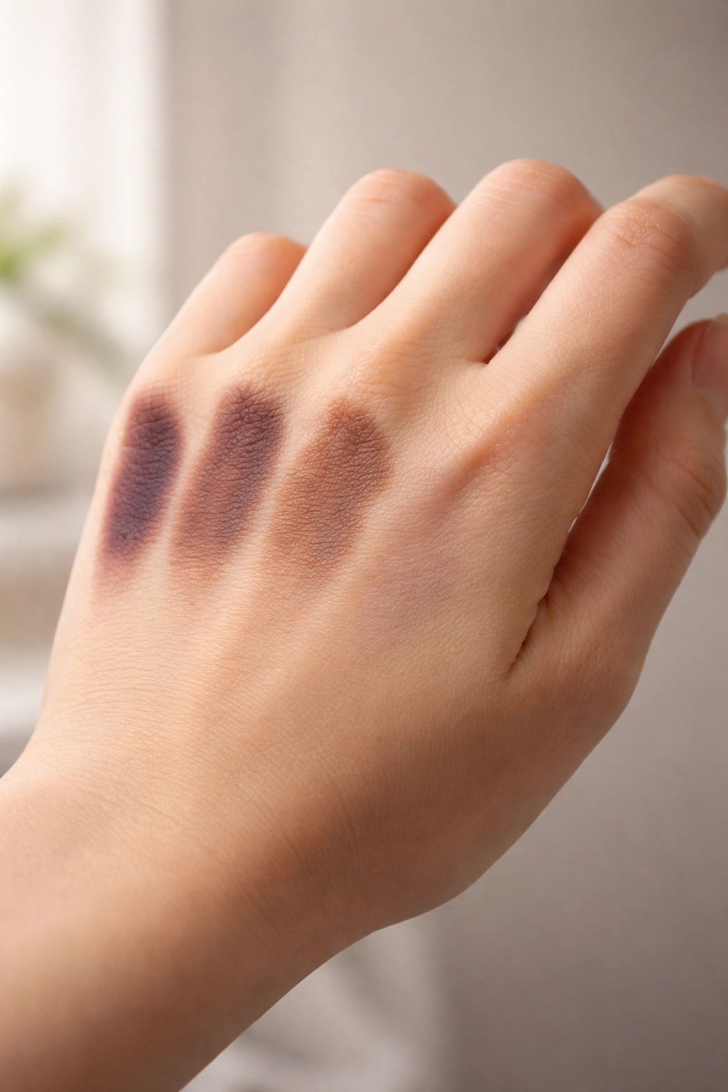 Hand showing dye stain fading naturally over time