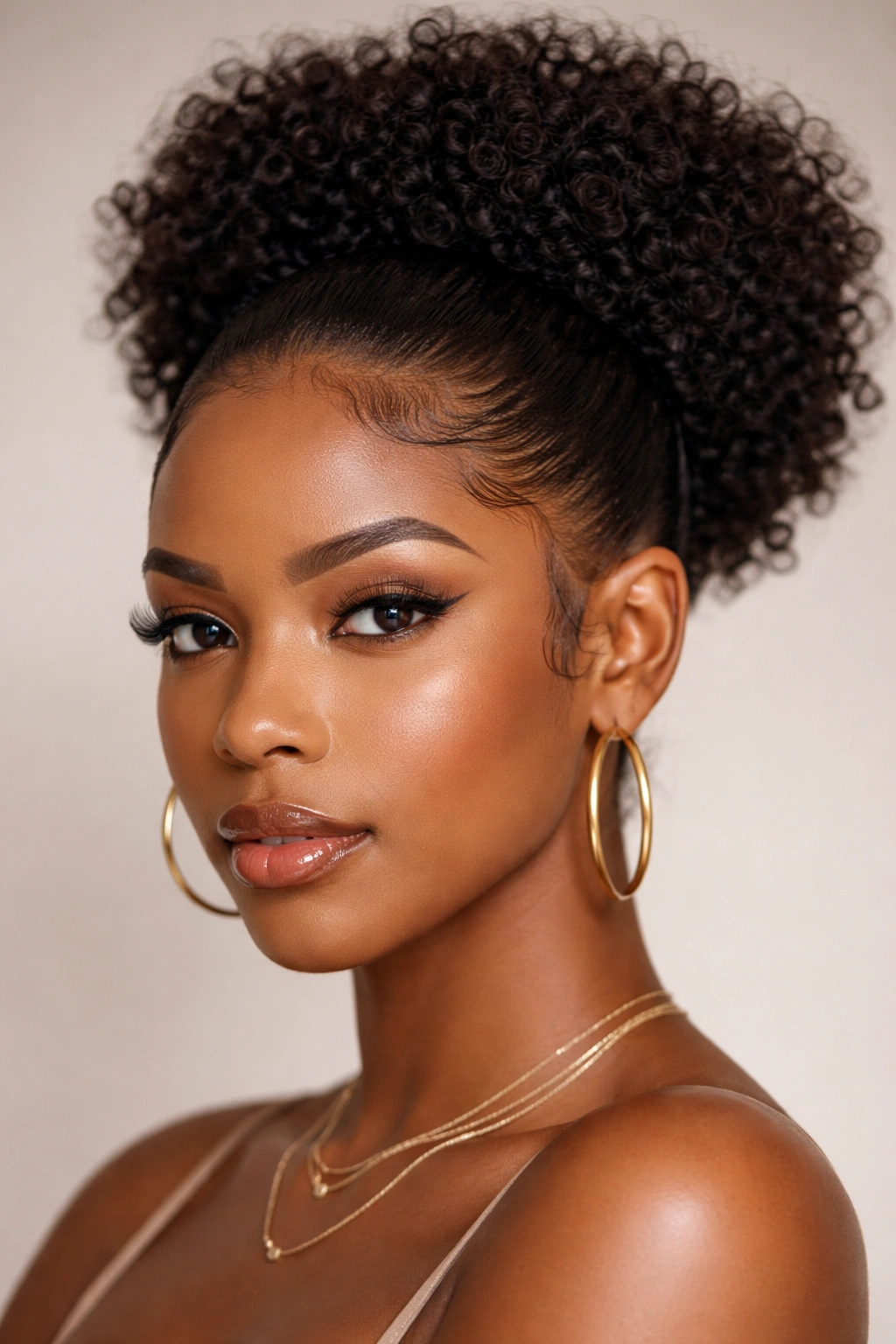 25 Natural Hairstyles Black Women Are Rocking Now 24 Close-up of sleek edge control with a textured crown on natural hair