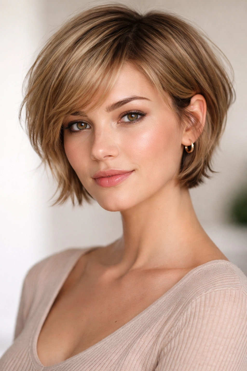 15 Pixie Cuts That Suit Every Face Shape 3 Model with extended pixie bob showing longer sides and jaw-length back