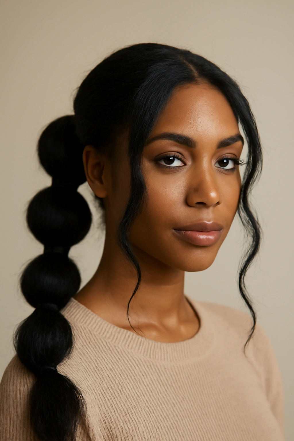 10 Bubble Ponytail Styles Black Women Love Right Now 10 Bubble ponytail with face-framing strands around the face