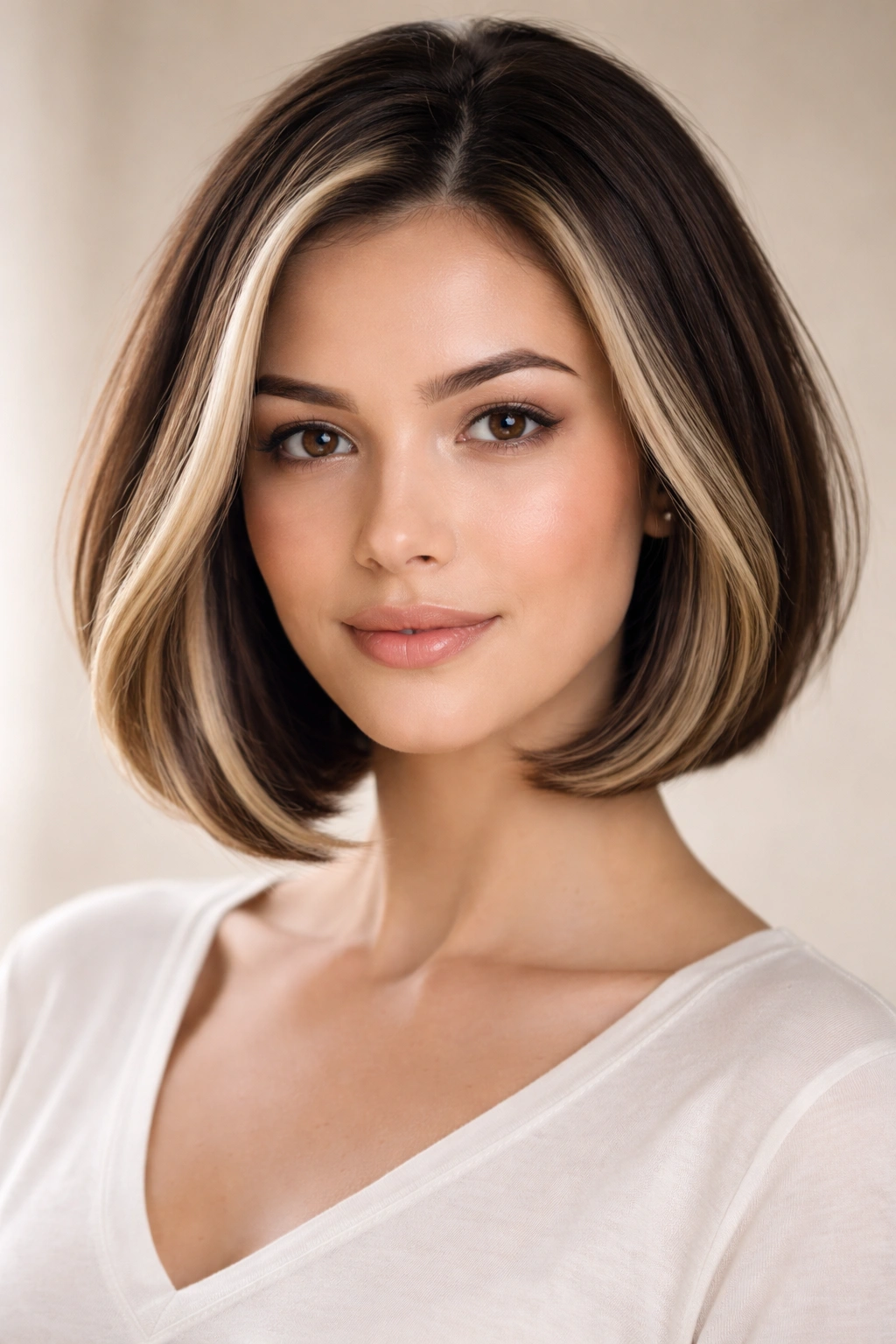 20 Haircuts Matched To Your Face Shape Perfectly 11 Bob hairstyle with face-framing highlights around oval face