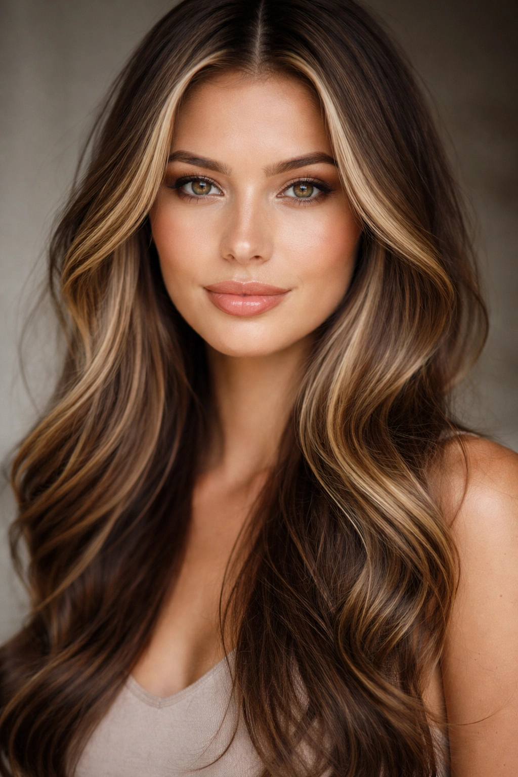 15 Flattering Hairstyles For Long Oval Faces 11 Hair with face-framing highlights around temples and jawline.