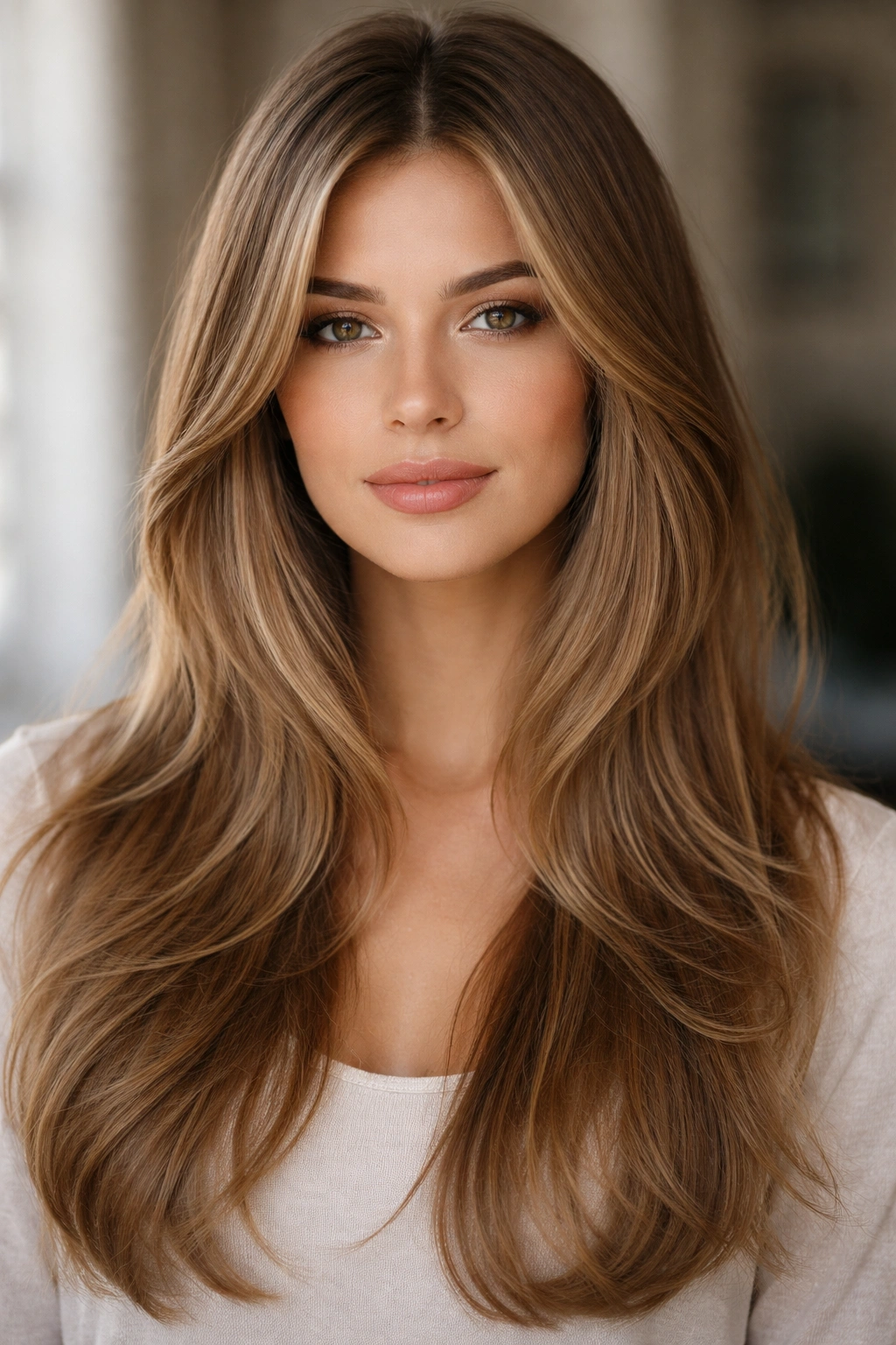 25 Long Haircuts For Women With Every Hair Type 3 Close-up of fine face-framing layers around the face