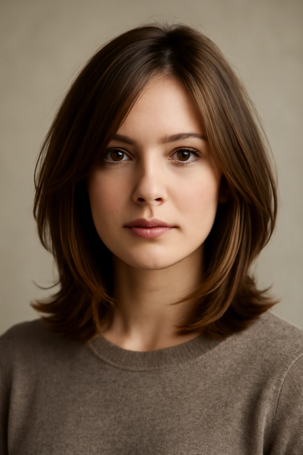 25 Medium Haircuts You’ll Want to Try Immediately 20 Face-framing layered medium hairstyle with soft layers around the jawline