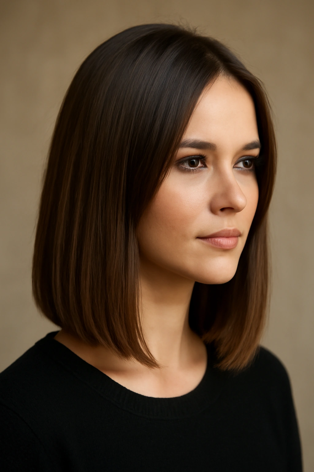 12 Straight Styles That Make Shoulder-Length Hair Look Amazing 6 Face-framing pieces in straight shoulder-length hair
