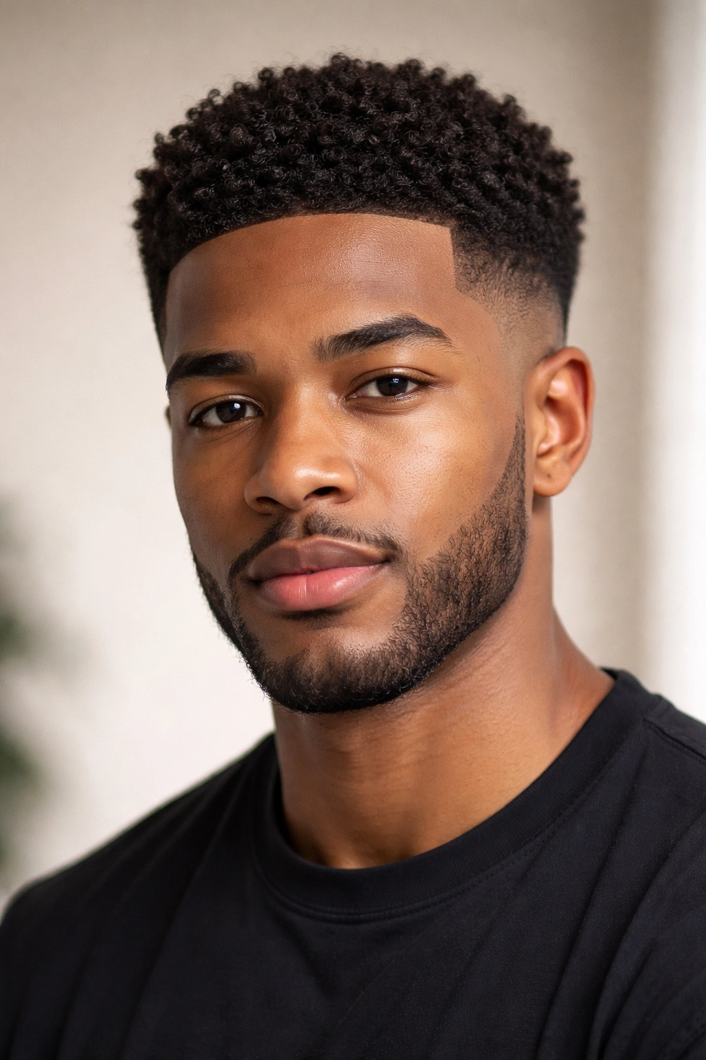 Portrait of a Black man with balanced fade and fuller top
