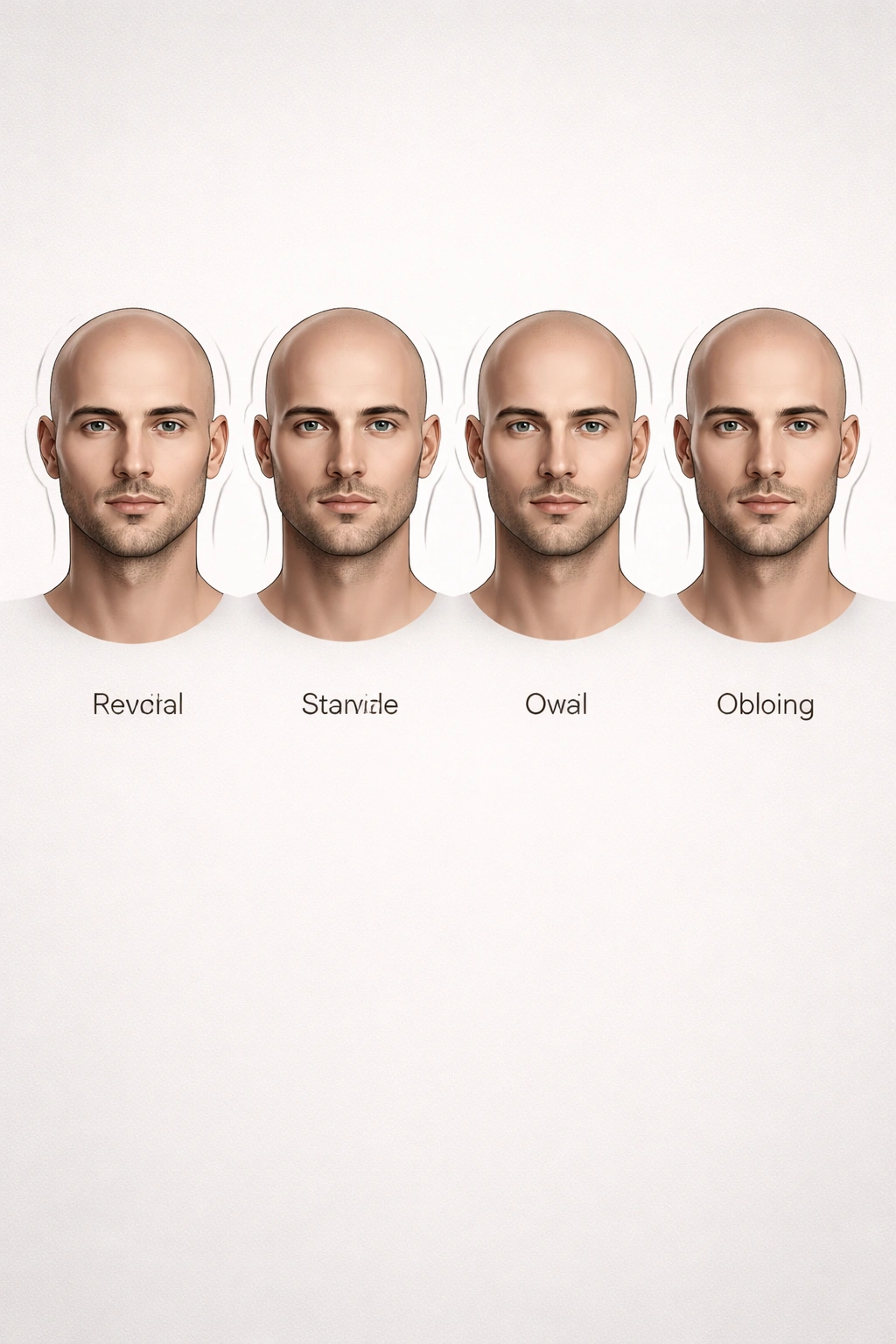 Profile silhouettes of different face shapes for optimization