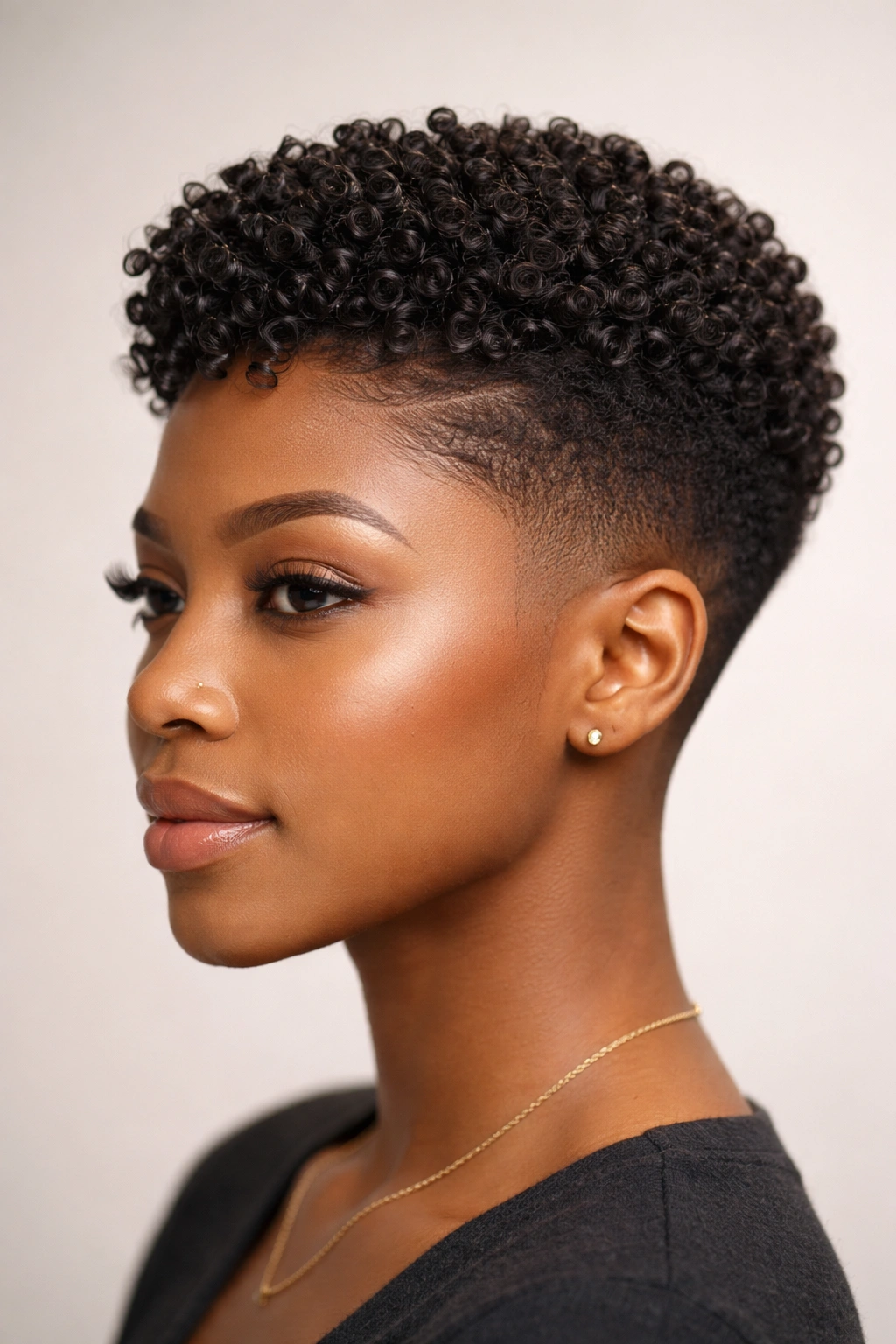 Fade taper with finger coils on top