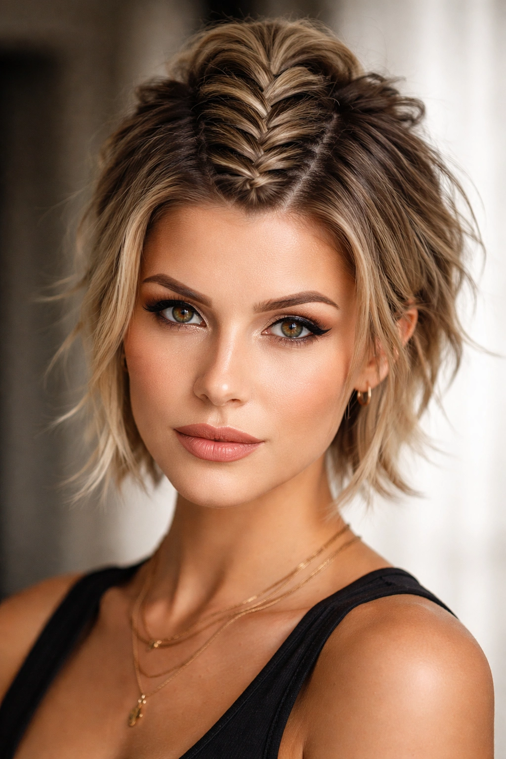 25 Short Braid Styles To Bookmark For Your Stylist 5 Center faux hawk braid on short textured hair