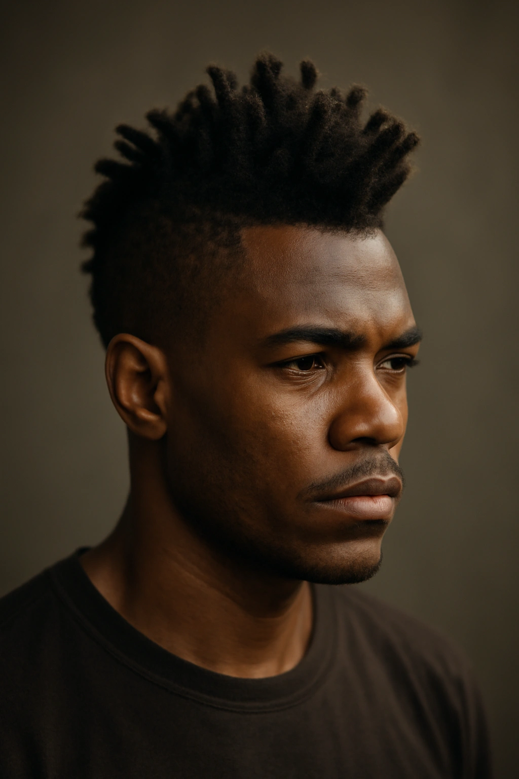 10 Hairstyles to Try If You Have Short Dreads 10 Center-drawn faux hawk with short dreads forming a vertical ridge on top.