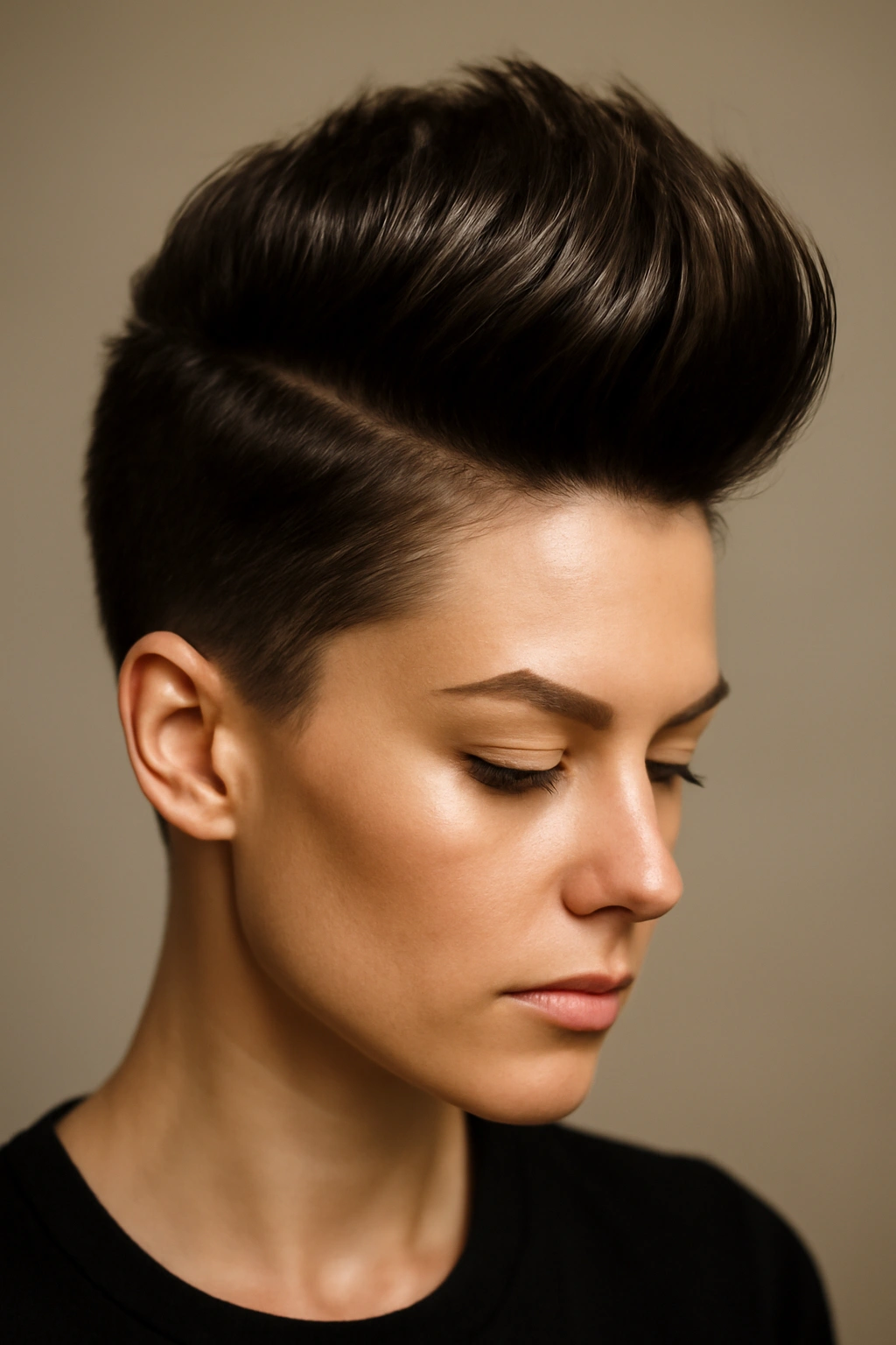12 Party-Ready Hairstyles That Shine on Short Hair 4 Bold faux hawk on short hair with high top and sleek sides