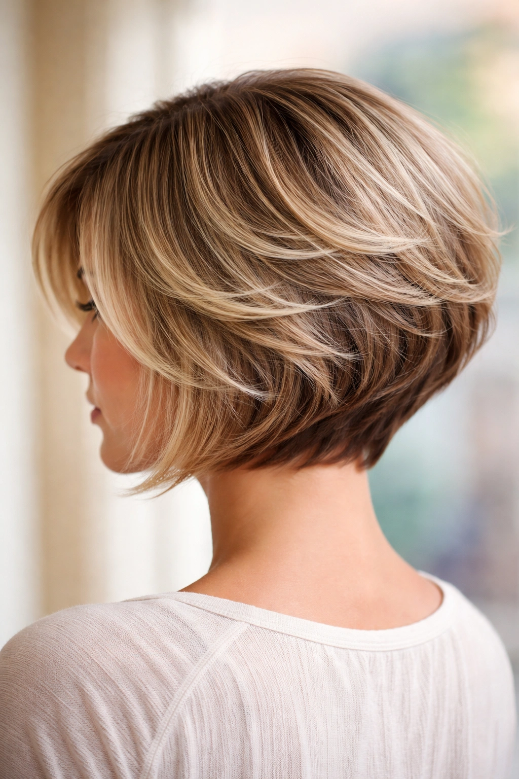 12 Short Stacked Bobs With Lift In The Back 6 Feathered stacked bob with soft tapered layers and lift