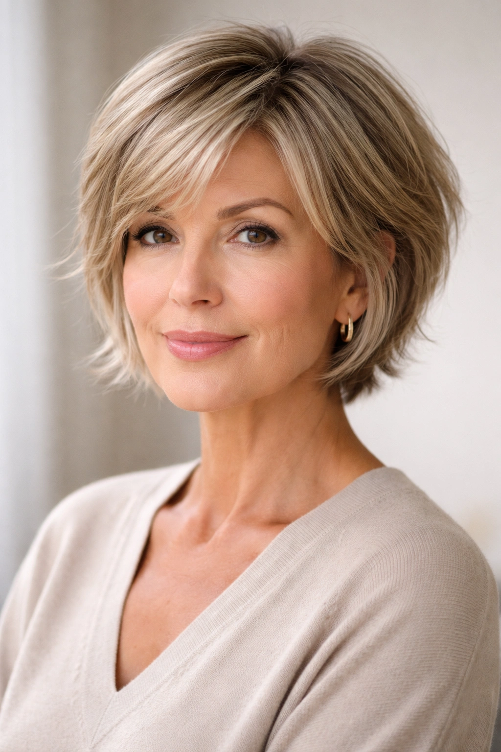 12 Chin Length Hairstyles For Women Over 50 12 Feathered pixie-bob hybrid with textured layers and chin-length sides