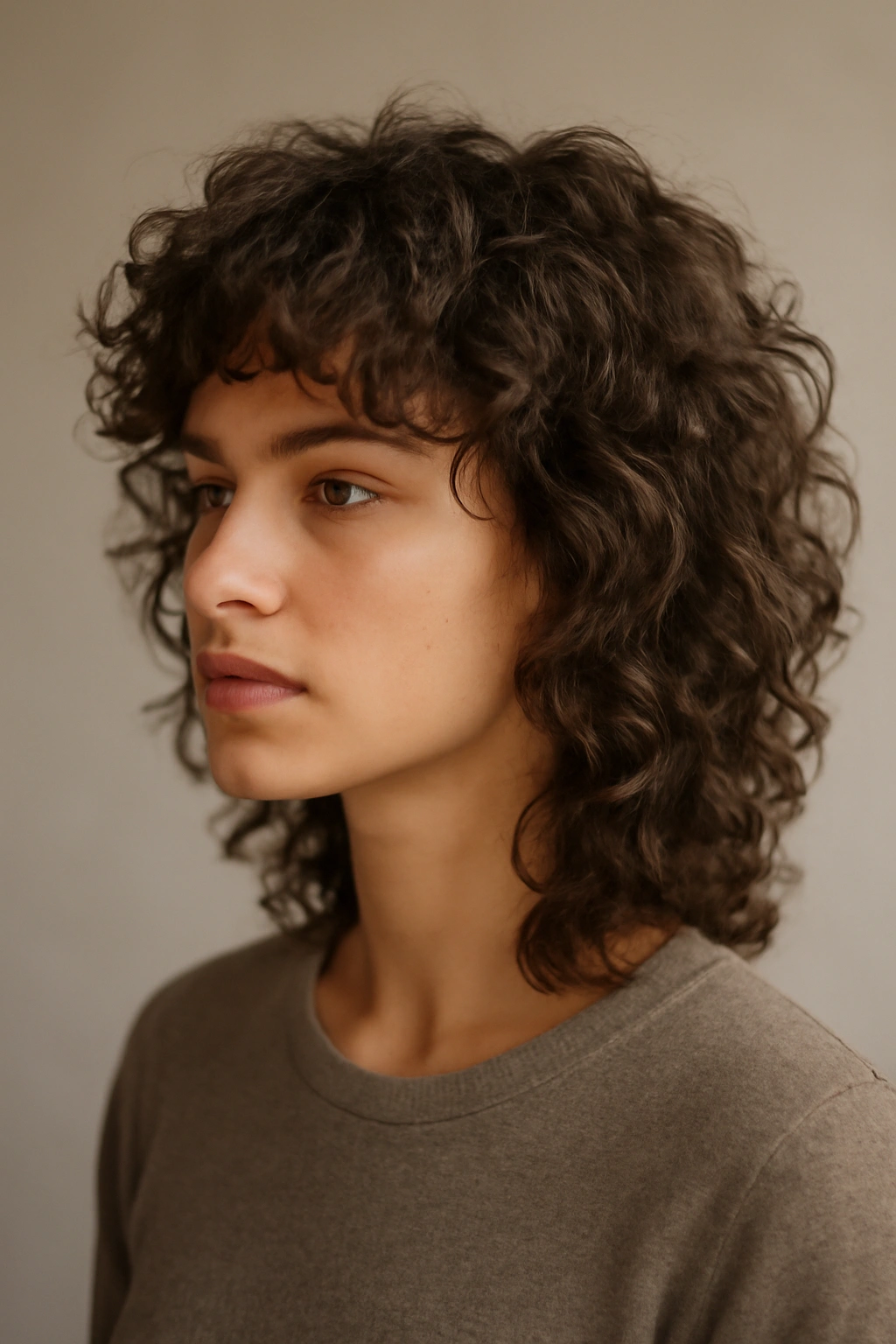 20 Layered Haircuts Sorted by Length and Hair Type 15 Feathered wolf cut on medium curly hair with blended layers