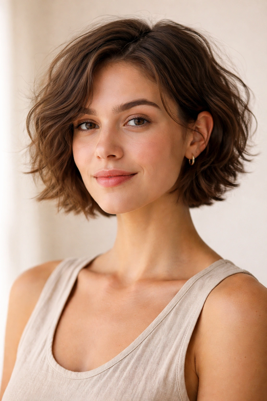 Minimalist head-and-shoulders portrait showing natural hair texture