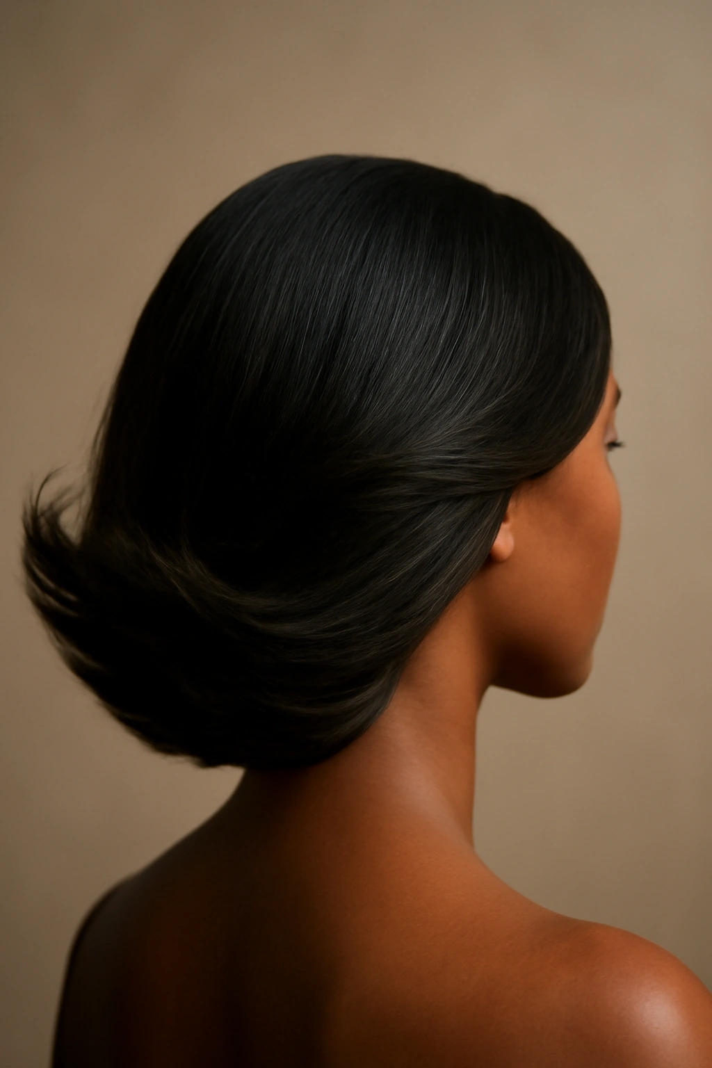 10 Flip Hairstyles Black Women Always Look Great In 11 Minimalist silhouette of a flip hairstyle conveying reflection and polish